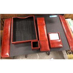 Bosca Leather Desk Set and Various Movie Set Photos, menus files and etc