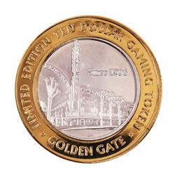 .999 Silver Golden Gate Las Vegas, NV $10 Casino Limited Edition Gaming Token