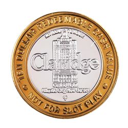 .999 Silver Claridge Casino Hotel Atlantic City, NJ $10 Limited Edition Gaming Token