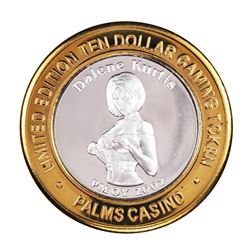 .999 Silver Palms Casino Las Vegas Nevada $10 Limited Edition Gaming Token