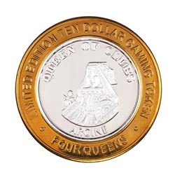 .999 Fine Silver Four Queens Casino Las Vegas $10 Limited Edition Gaming Token