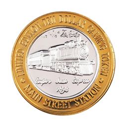 .999 Silver Main Street Station Las Vegas, NV $10 Limited Edition Casino Gaming Token