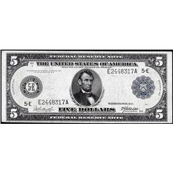 1914 $5 Federal Reserve Note Richmond