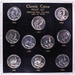 1954-1963 Proof Franklin Half Dollar Coin Set