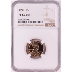 1961 Proof Lincoln Memorial Cent Coin NGC PF69RD