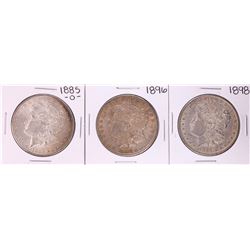 Lot of 1885-O, 1896, & 1898 $1 Morgan Silver Dollar Coins