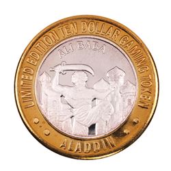 .999 Fine Silver Aladdin Resort & Casino Las Vegas $10 Limited Edition Gaming Token