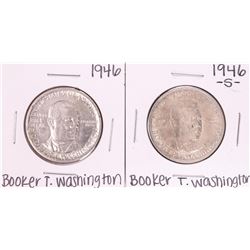 Lot of 1946 & 1946-S Booker T. Washington Commemorative Half Dollar Coins