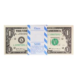 Pack of (100) Consecutive 2017 $1 Federal Reserve STAR Notes San Francisco