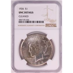 1926 $1 Peace Silver Dollar Coin NGC Unc Details