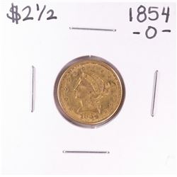 1854-O $2 1/2 Liberty Head Quarter Eagle Gold Coin