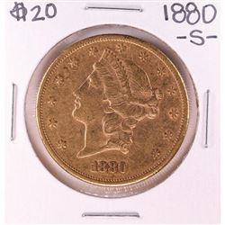 1880-S $20 Liberty Head Double Eagle Gold Coin