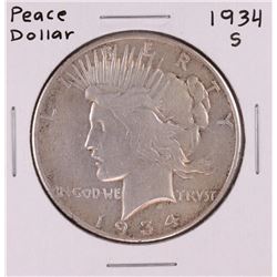 1934-S $1 Peace Silver Dollar Coin