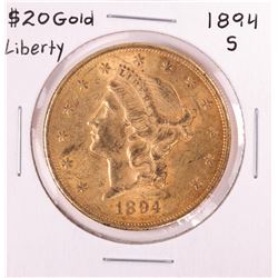 1894-S $20 Liberty Head Double Eagle Gold Coin