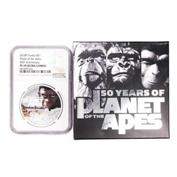 2018P Tuvalu $1 Proof Planet of the Apes Silver Coin NGC PF70 Ultra Cameo w/Box & COA