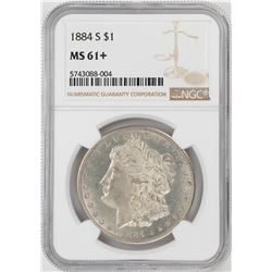 1884-S $1 Morgan Silver Dollar Coin NGC MS61+