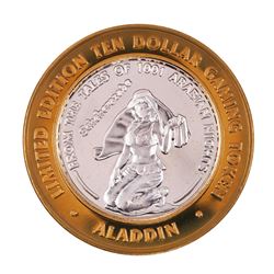 .999 Fine Silver Aladdin Resort & Casino Las Vegas $10 Limited Edition Gaming Token