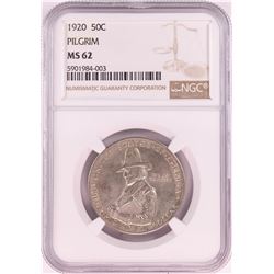 1920 Pilgrim Tercentenary Commemorative Half Dollar Coin NGC MS62
