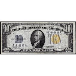 1934A $10 North Africa WWII Emergency Issue Silver Certificate Note