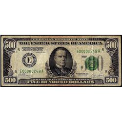 1928 $500 Federal Reserve Note Richmond Low Serial Number