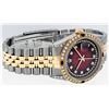 Image 3 : Rolex Men's Two Tone Red Vignette Diamond String & Ruby Datejust Wristwatch