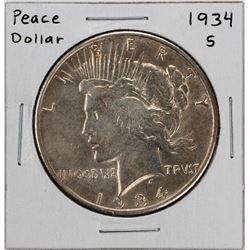 1934-S $1 Peace Silver Dollar Coin