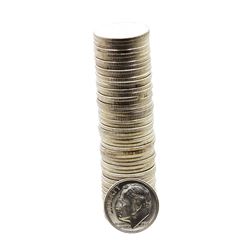 Roll of (50) Brilliant Uncirculated 1954-D Roosevelt Dime Coins