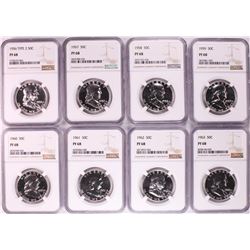 1956-1963 Proof Franklin Half Dollar Coins NGC PF68