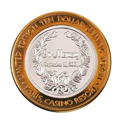 .999 Fine Silver Paris Las Vegas, Nevada $10 Limited Edition Gaming Token