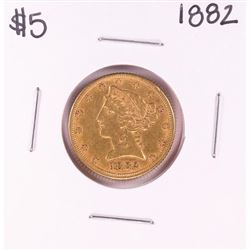 1882 $5 Liberty Head Half Eagle Gold Coin