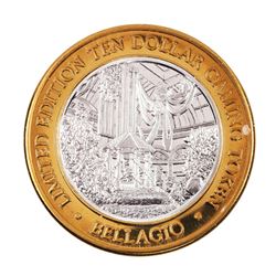 .999 Fine Silver Bellagio Las Vegas, NV $10 Limited Edition Gaming Token