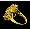 Image 3 : 14KT Yellow Gold Ladies 7.50 ctw Citrine and Diamond Cluster Ring