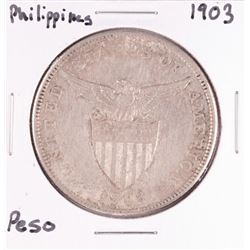 1903 Philippines Peso Silver Coin