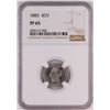 Image 1 : 1883 Proof Three Cent Nickel Coin NGC PF65