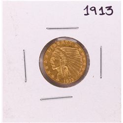 1913 $2 1/2 Indian Head Quarter Eagle Gold Coin