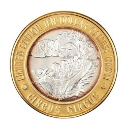 .999 Silver Circus Circus Hotel & Casino $10 Limited Edition Casino Gaming Token