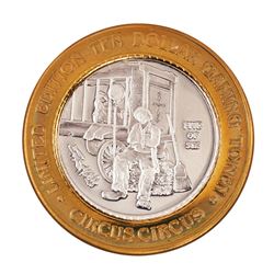 .999 Silver Circus Circus Hotel & Casino $10 Limited Edition Casino Gaming Token