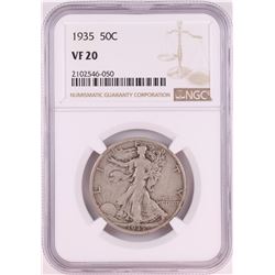 1935 Walking Liberty Half Dollar Coin NGC VF20