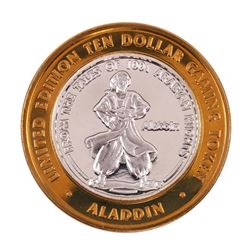 .999 Fine Silver Aladdin Resort & Casino Las Vegas $10 Limited Edition Gaming Token
