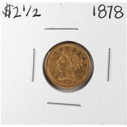 1878 $2 1/2 Liberty Head Quarter Eagle Gold Coin