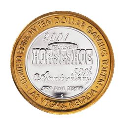 .999 Silver Binions Horseshoe Las Vegas, NV $10 Casino Limited Edition Gaming Token