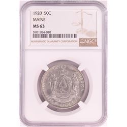 1920 Maine Centennial Commemorative Half Dollar Coin NGC MS63