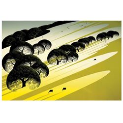 Eyvind Earle (1916-2000)  Cattle Country  Limited Edition Serigraph