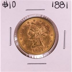 1881 $10 Liberty Head Eagle Gold Coin