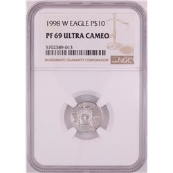 1998-W $10 Proof Platinum American Eagle Coin NGC PF69 Ultra Cameo