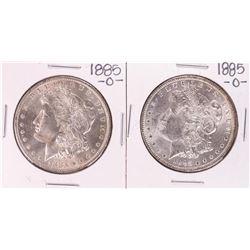 Lot of (2) 1885-O $1 Morgan Silver Dollar Coins