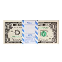 Pack of (100) Consecutive 2017 $1 Federal Reserve STAR Notes San Francisco