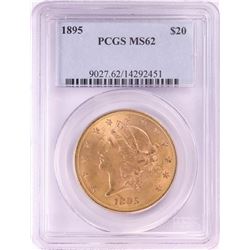 1895 $20 Liberty Head Double Eagle Gold Coin PCGS MS62