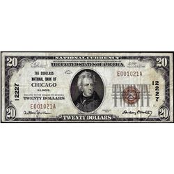 1902 $20 The Douglass National Bank of Chicago, IL CH# 12227 National Currency Note