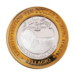 .999 Fine Silver Bellagio Las Vegas, NV $10 Limited Edition Gaming Token